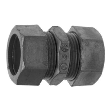 Halex EMT Coupling, 1-1/2 in, Compression, Die Cast Zinc 2415
